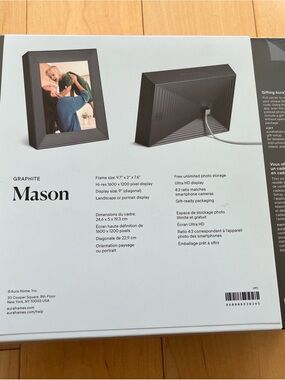 Aura Mason Digital Photo Frame Graphite Black